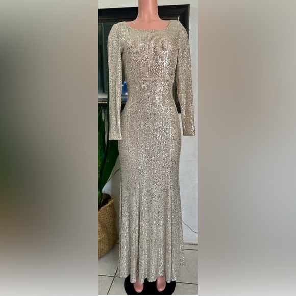 green emerald velvet dress Donna Karan New York Women's Strapless Ruffle Gown, Champagne, 6 main image 0